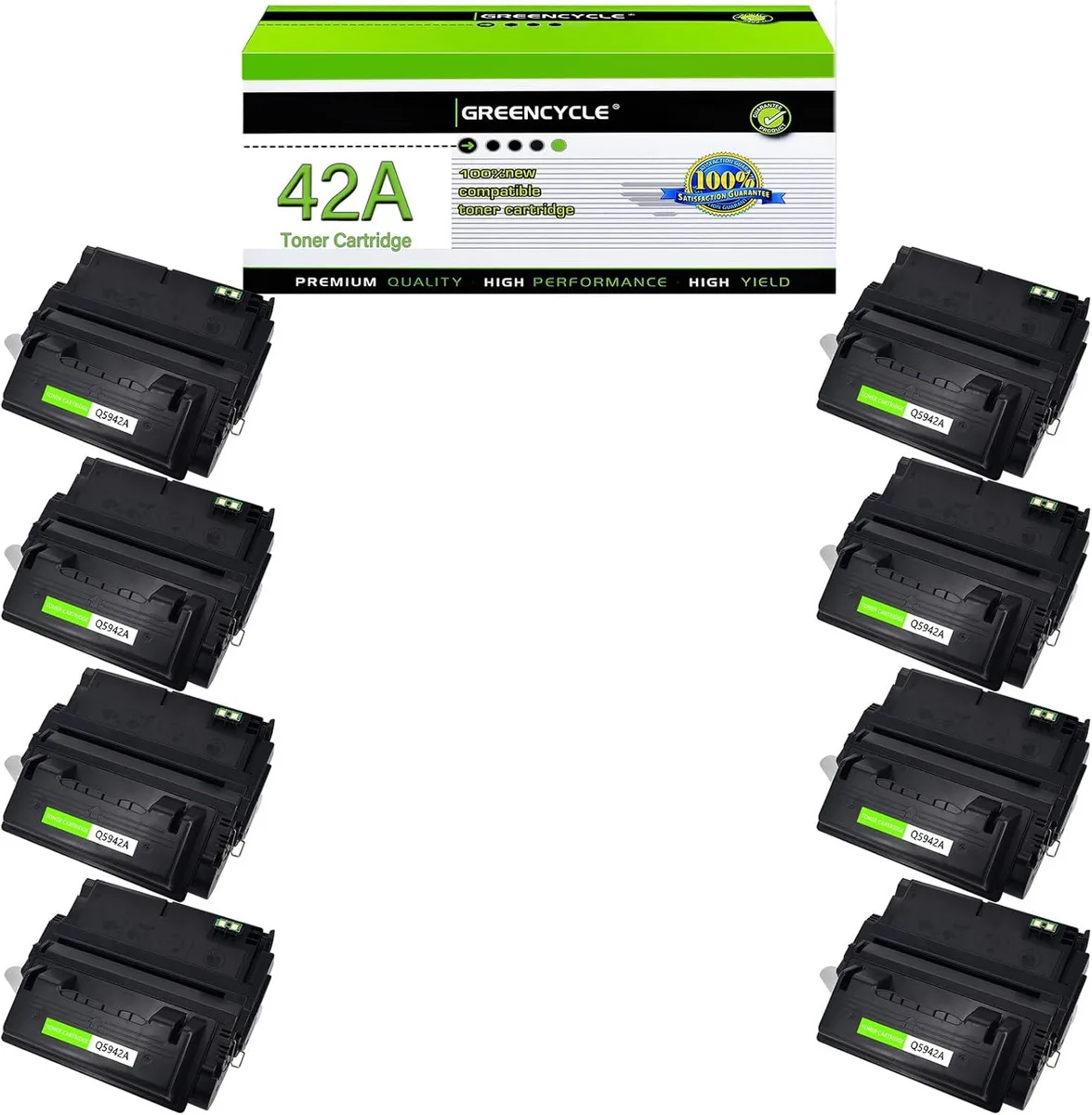 GREENCYCLE GREENCYCLE Q5942A toner cartridge 8 pack black 10000 pages — product photo