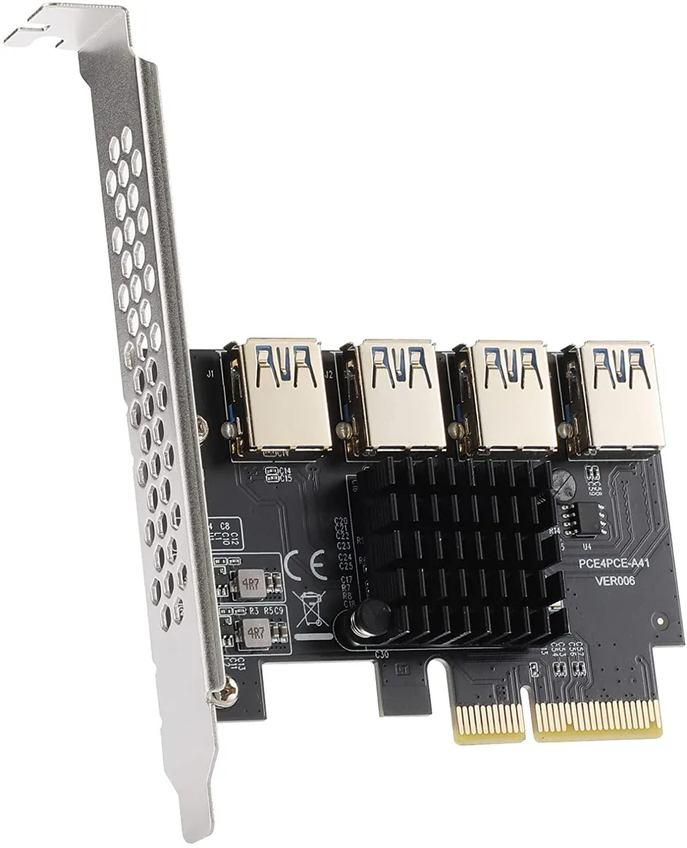 myVolts myVolts PCE4CE-A41 PCI-E 4X to 4-port USB 3.0 expansion card — product photo