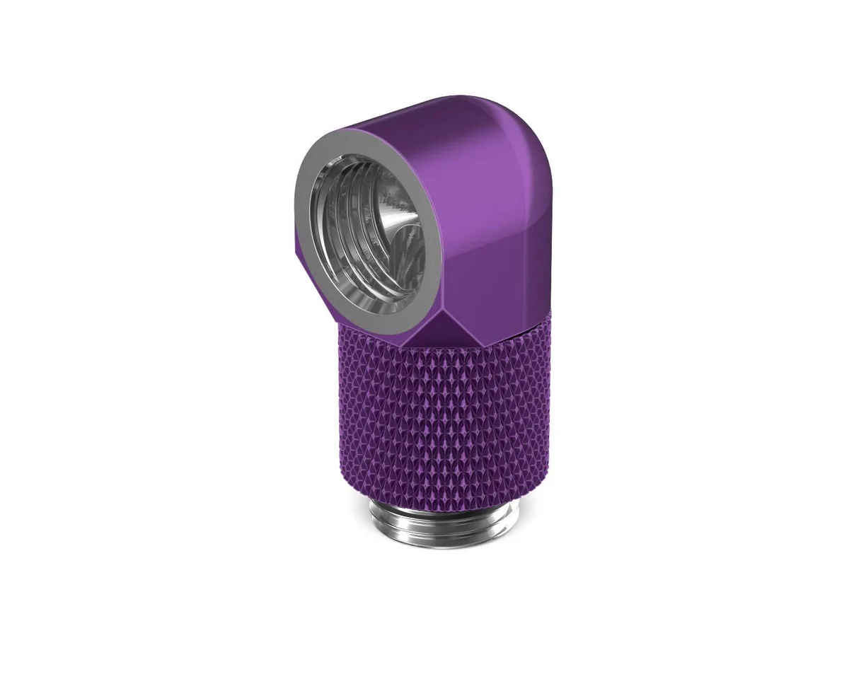 PrimoChill PrimoChill G1/4 90° Rotary 15mm Extension Elbow Fitting Candy Purple — product photo