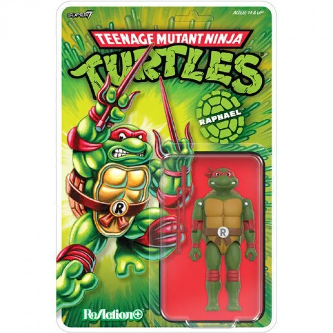 Super7 Super7 TMNT ReAction+ Raphael 4in 9pt Articulation OR-TMNT-10717 — product photo