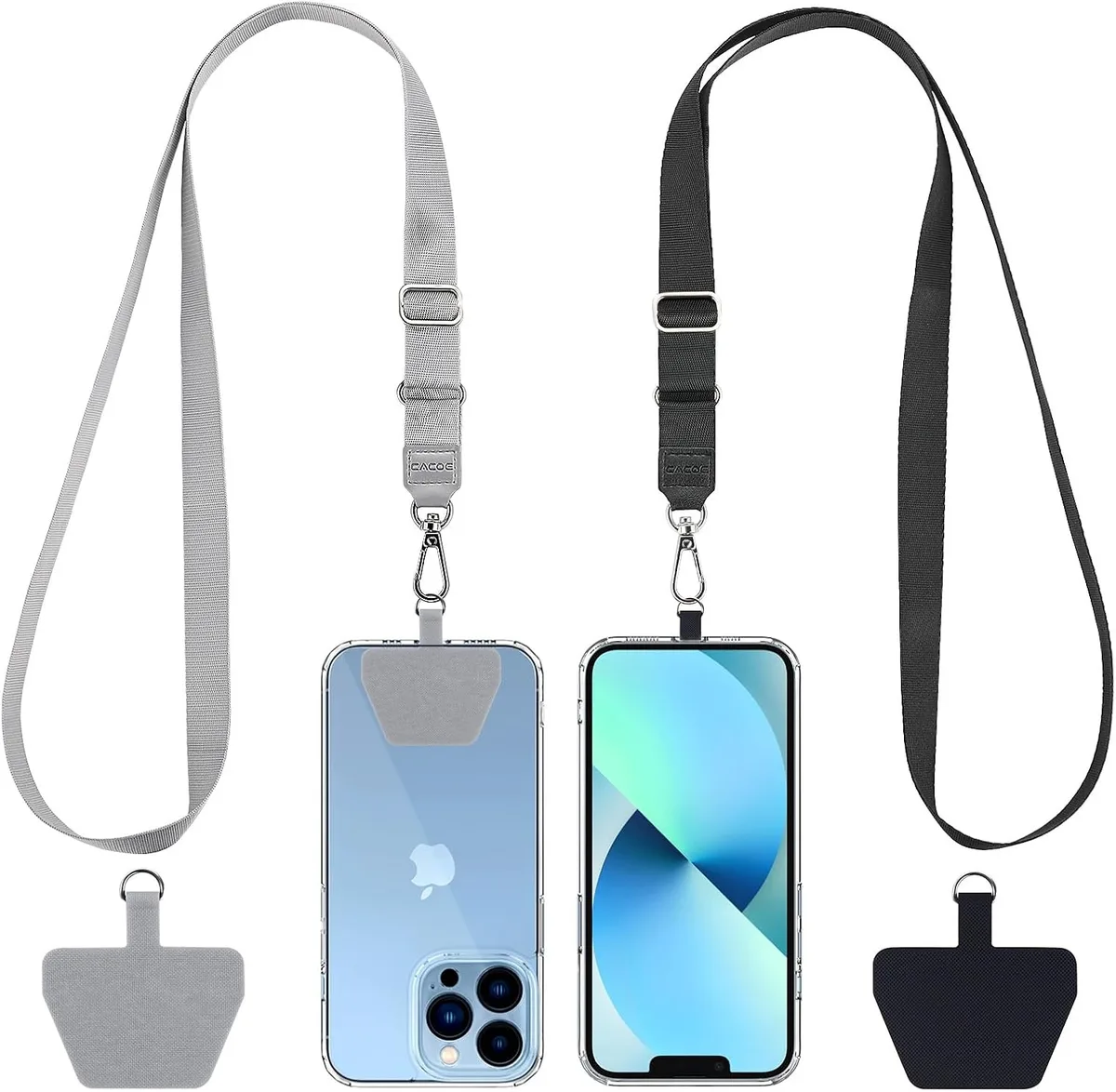 MCHOSE MCHOSE Phone Lanyard 2 Pack Black+Gray 11.8-21.7 in — product photo