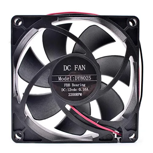 Zyvpee Zyvpee DY8025 80mm 25mm 12V .16A 2-pin ball bearing case fan — product photo