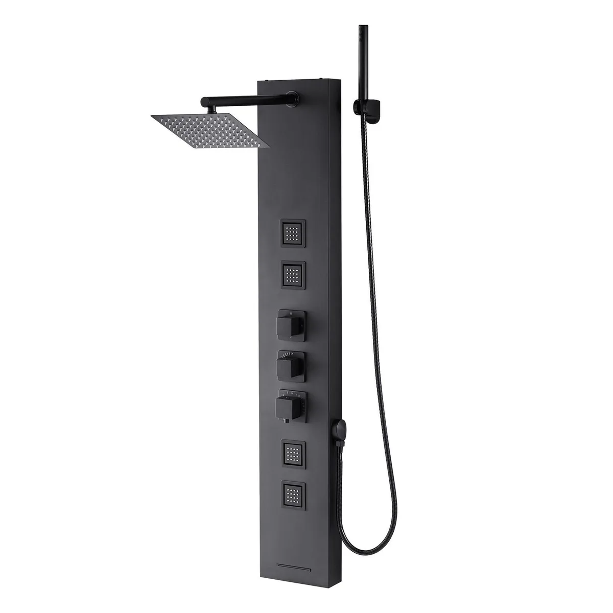 VEVOR VEVOR 7015FY 49 in Black Stainless Steel Shower Panel Tower System — product photo