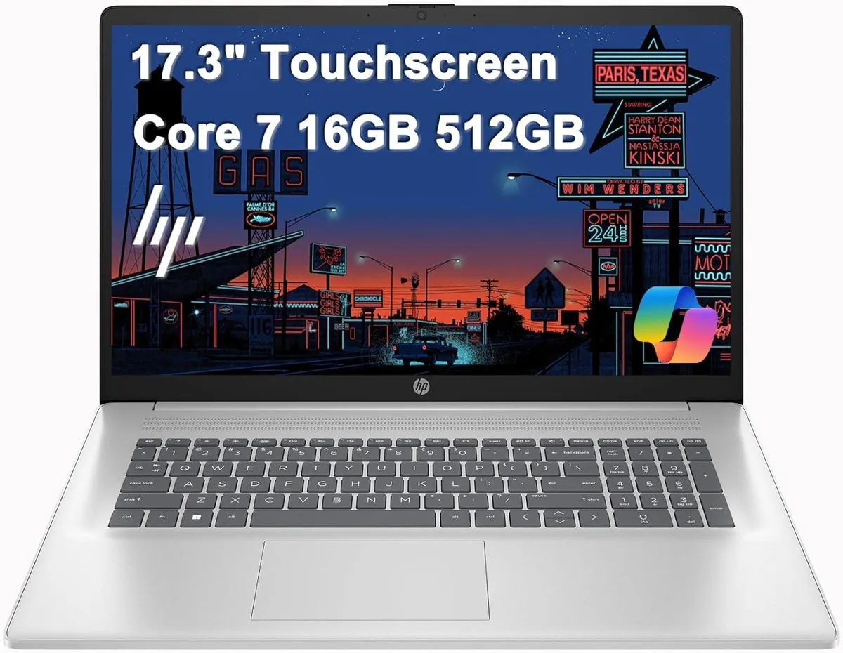 HP HP 17 business laptop 17.3" HD+ Touchscreen Intel Core 7 150U 16GB 512GB NVMe Silver — product photo