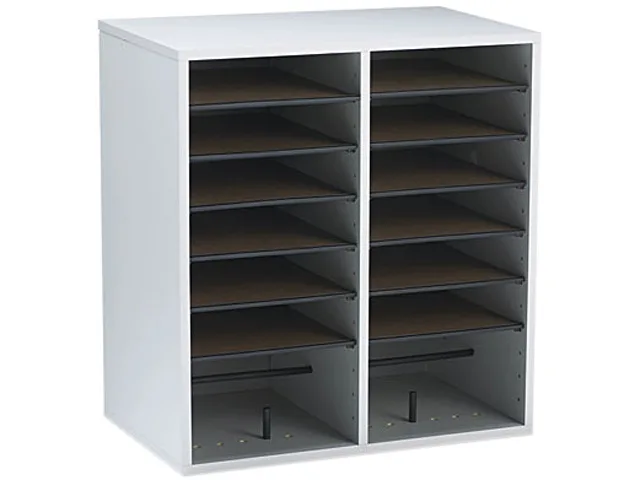 Safco Products Safco Products 9422GR literature holder, 16 sections — product photo