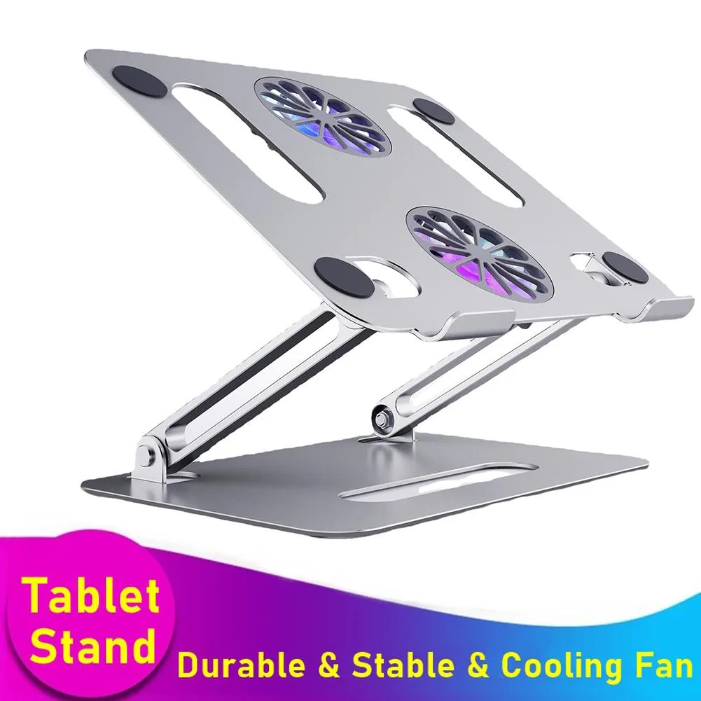 ESTONE ESTONE P43F laptop cooling pad dual 80mm fans 11-17.3in aluminium foldable — product photo