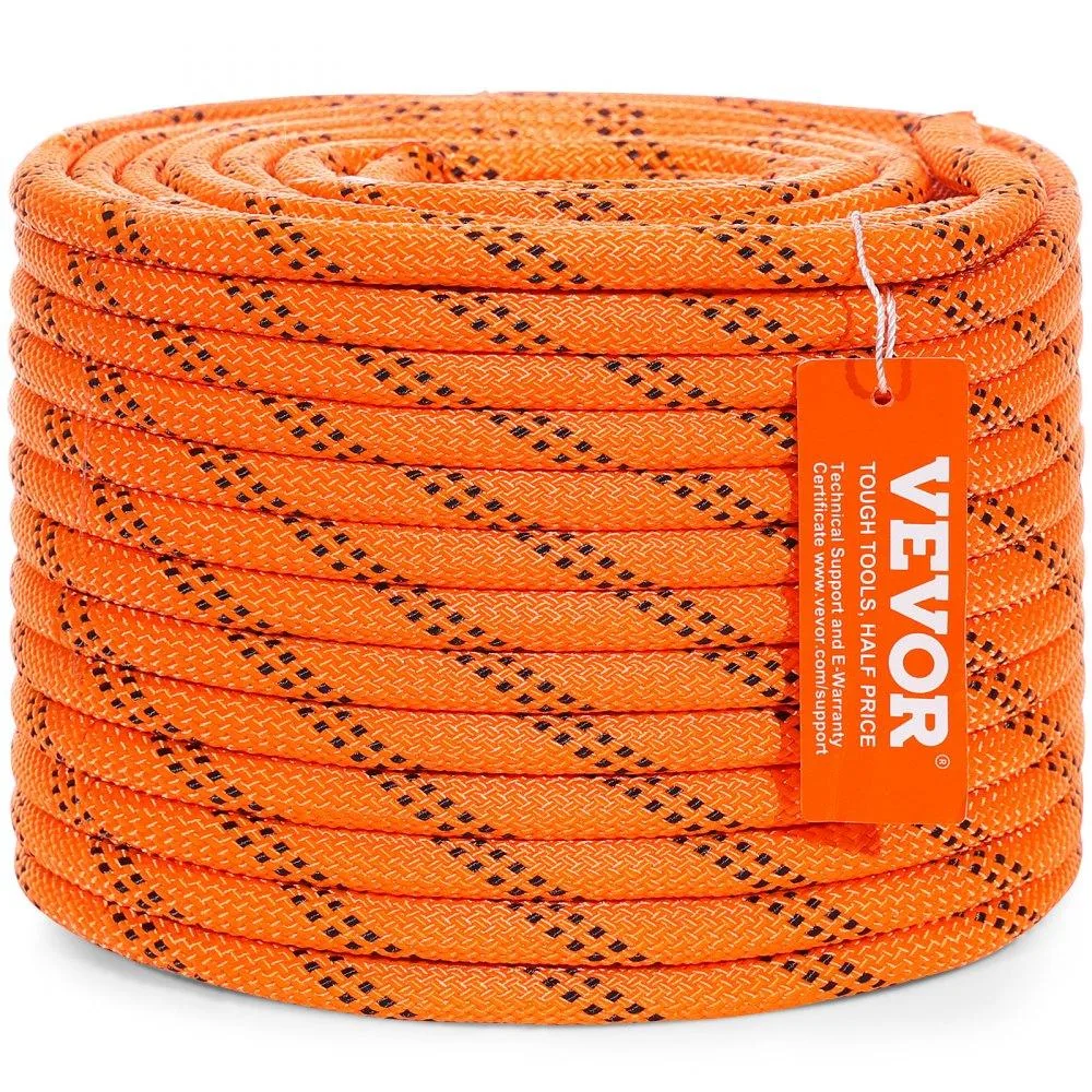 VEVOR VEVOR Polyester Rope 3/8" × 120 ft 48-Strand 4000 lbs Orange/Black — product photo