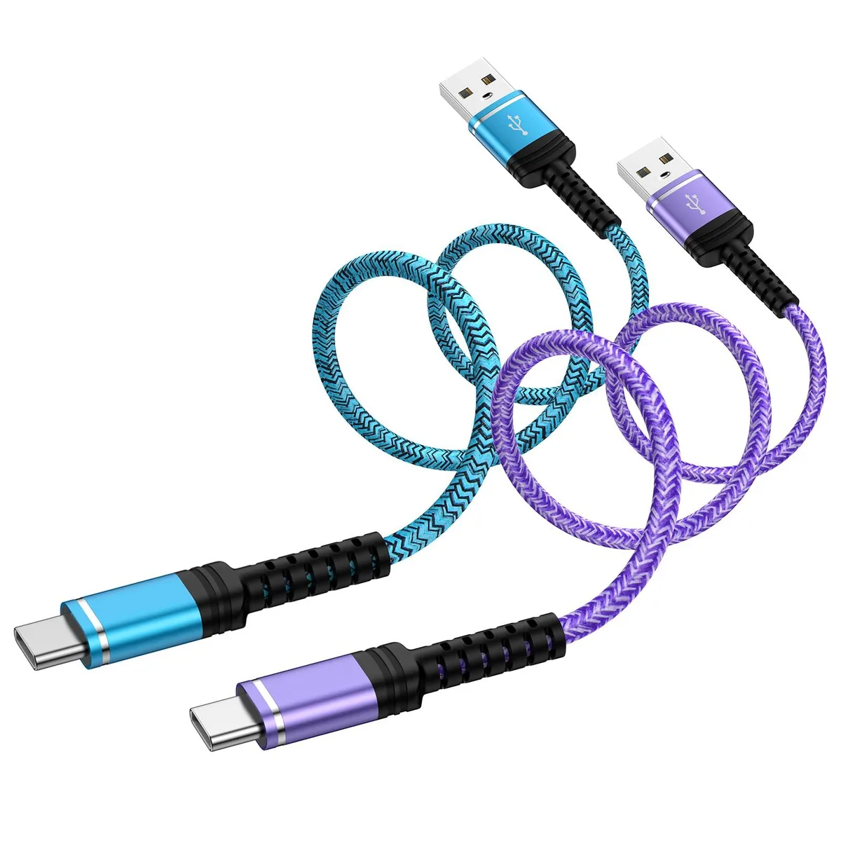  ANDHOT USB A to USB C Car Charger Cable 2-Pack 3FT 480Mbps 3.1A — product photo