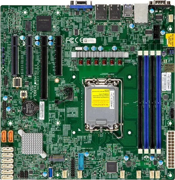 Supermicro Supermicro MBD-X13SCL-F-O LGA 1700 mATX server motherboard — product photo