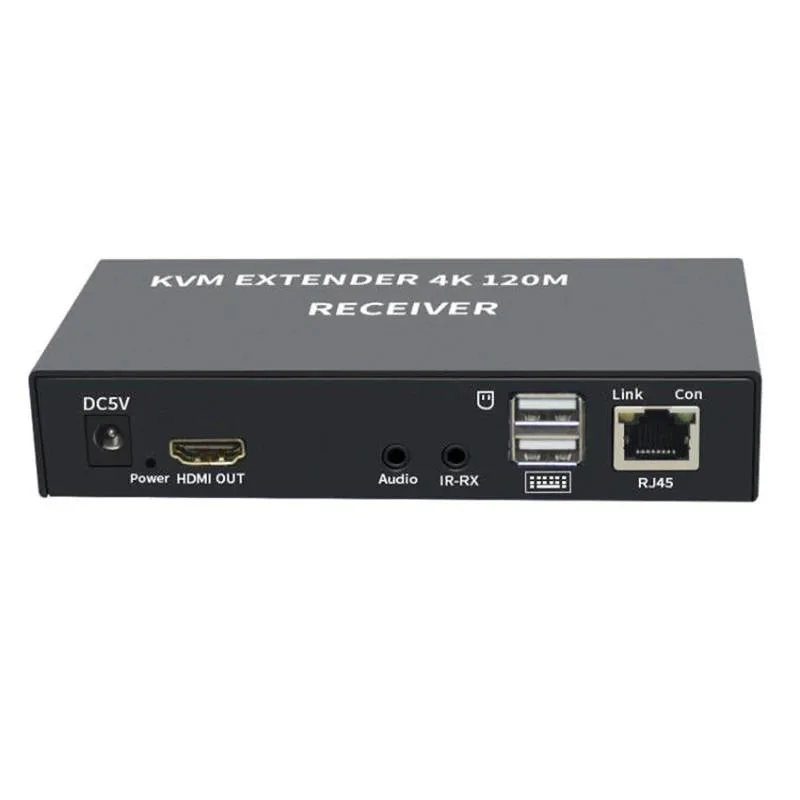 YINGHUA YINGHUA 4K HDTV 120M KVM Extender HDMI USB-A 3.5mm AUX CAT6 RJ45 US Plug — product photo