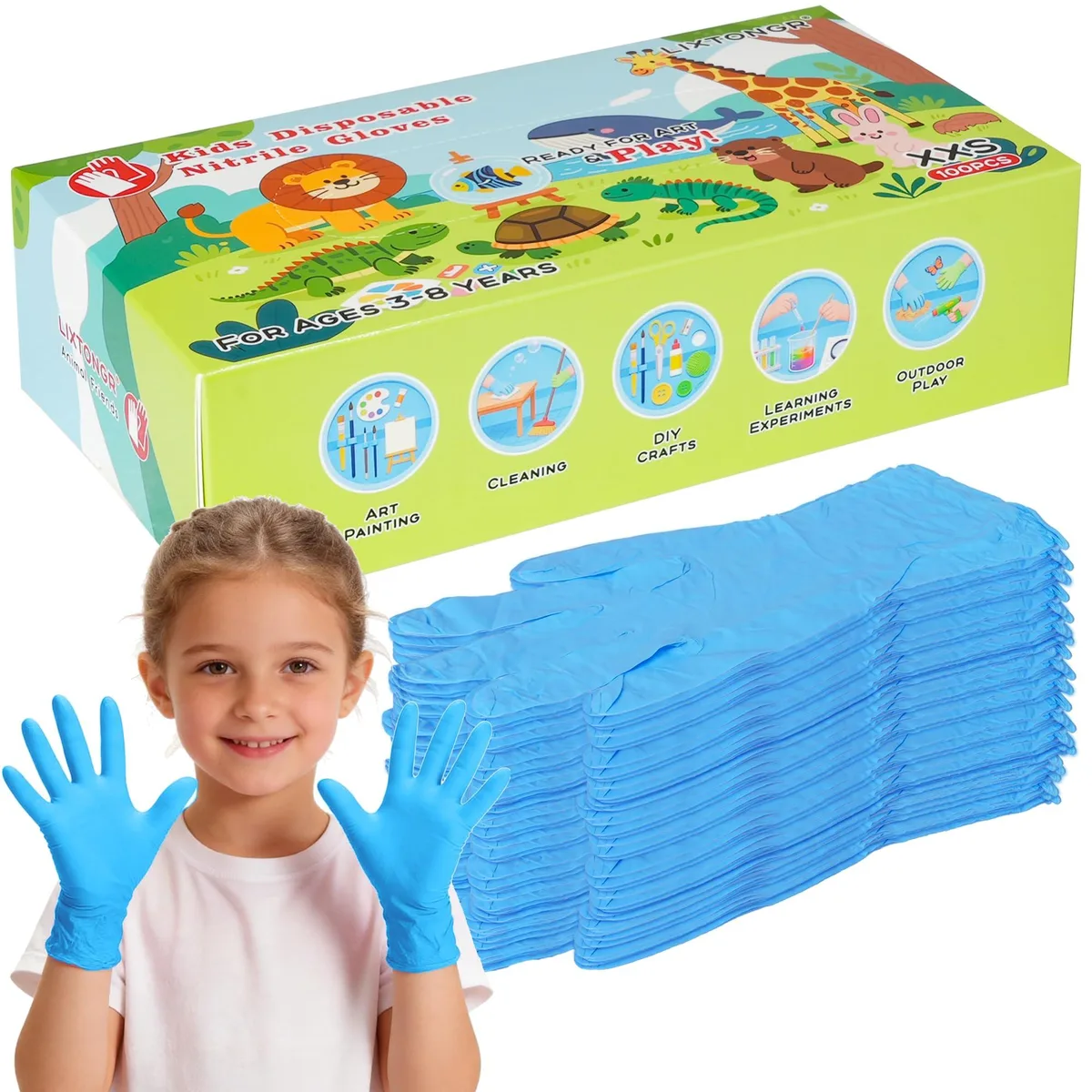  Vibe Gray Acrylic Gloves Size 8 Female — product photo