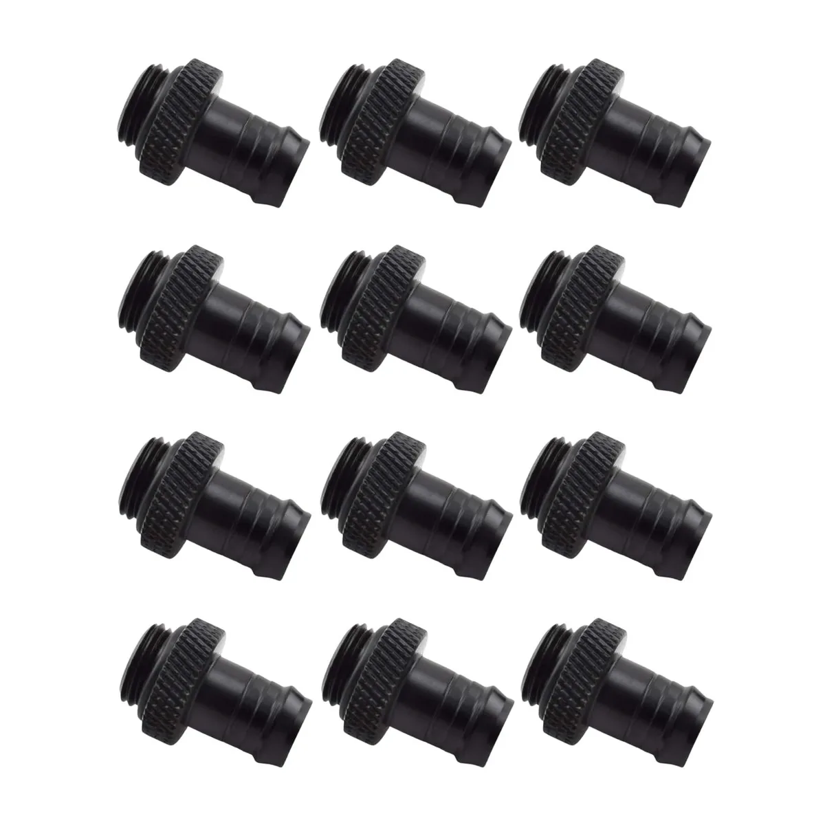 greenDracaena greenDracaena G1/4" to 3/8" Barb Fitting 12 Pack Black — product photo