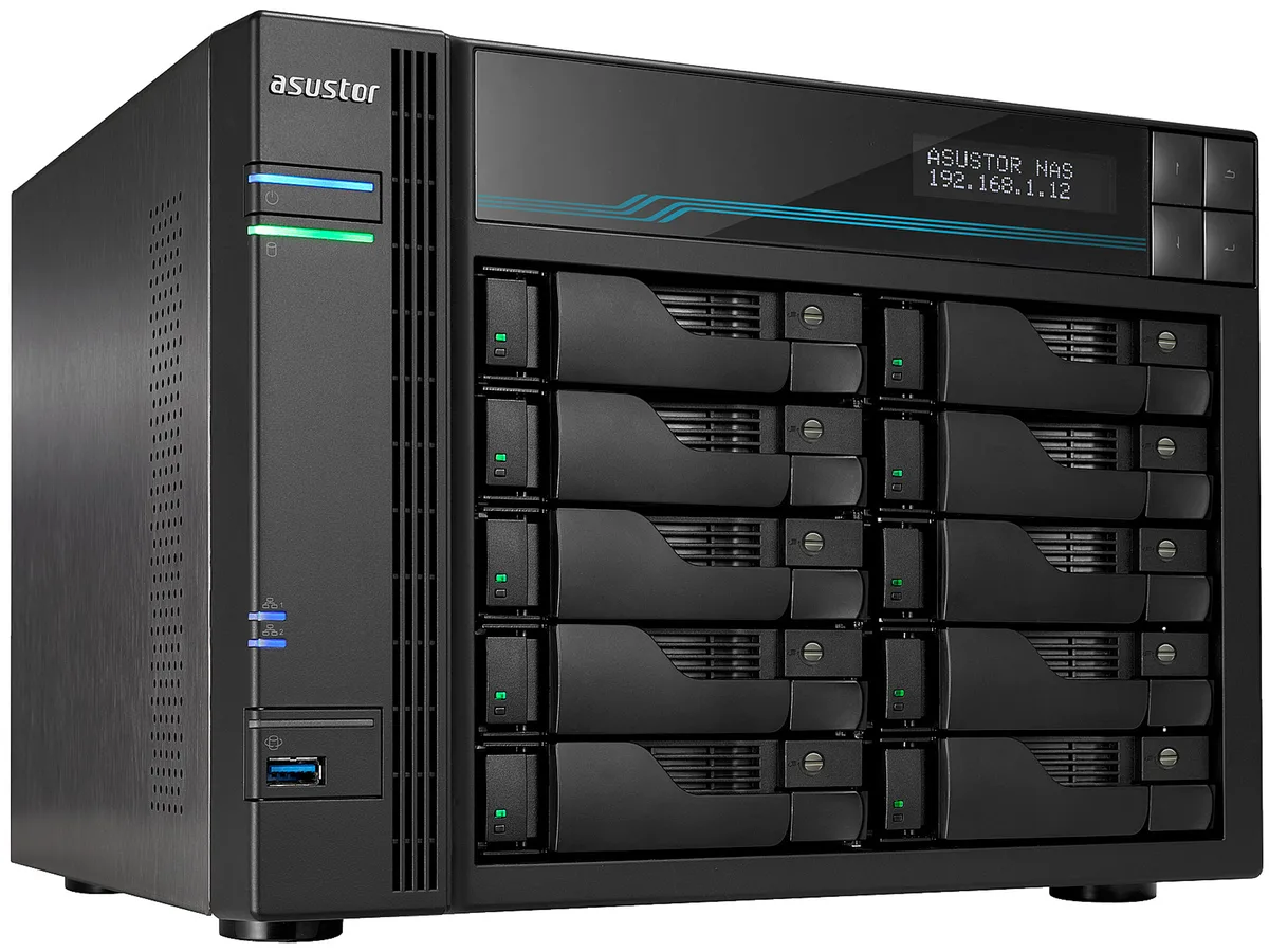 ASUSTOR ASUSTOR AS7110T 10-Bay Desktop NAS Intel Xeon E-2224 8GB DDR4 — product photo