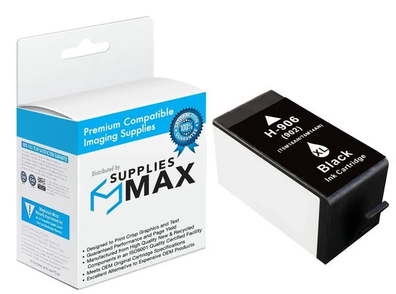 SuppliesMax SuppliesMax HP T6M18AN Black High Yield Inkjet Cartridge 1500 Pages — product photo