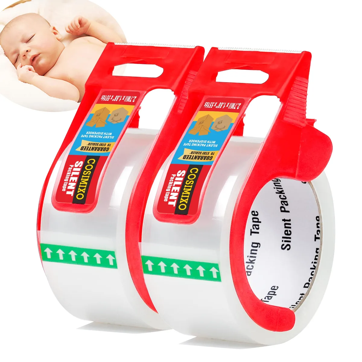  Royal 22-8 Tape 2.7mil 1.88" 55yds 2-Pack With Dispenser — product photo
