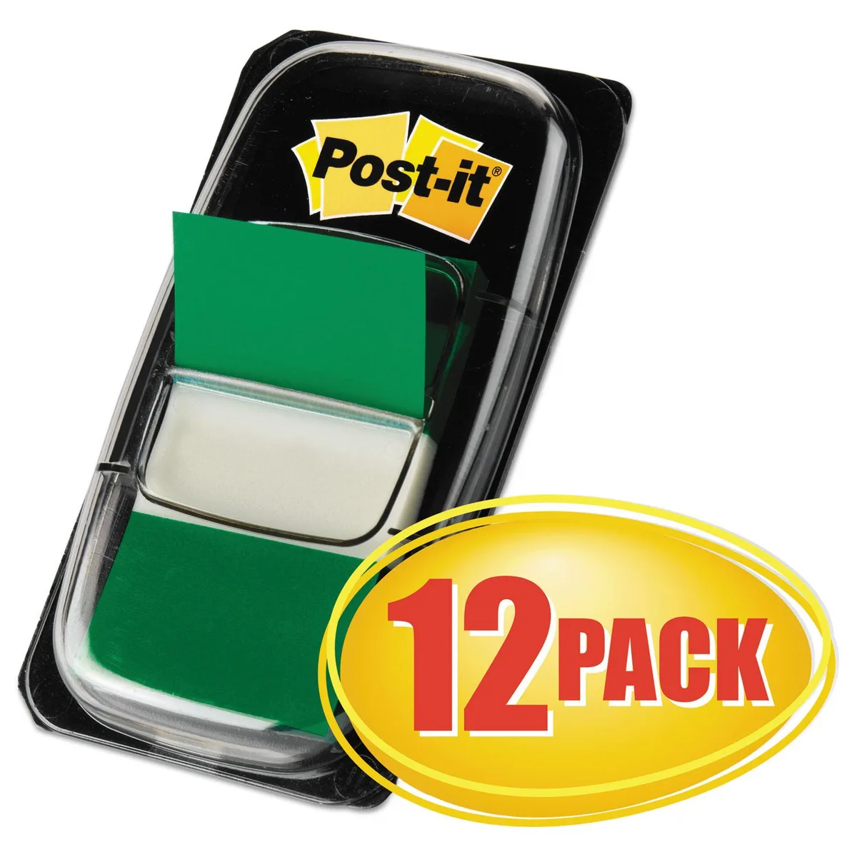 Post-it Flags Post-it Flags Green 12 Dispensers 50 Flags Each Office Furniture — product photo