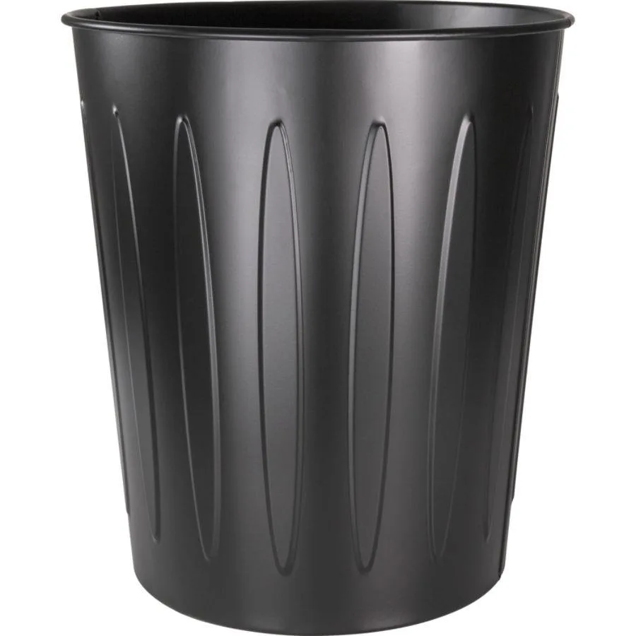 Genuine Joe Genuine Joe 58897 Steel 6 Gallon Fire-safe Trash Can Black — product photo