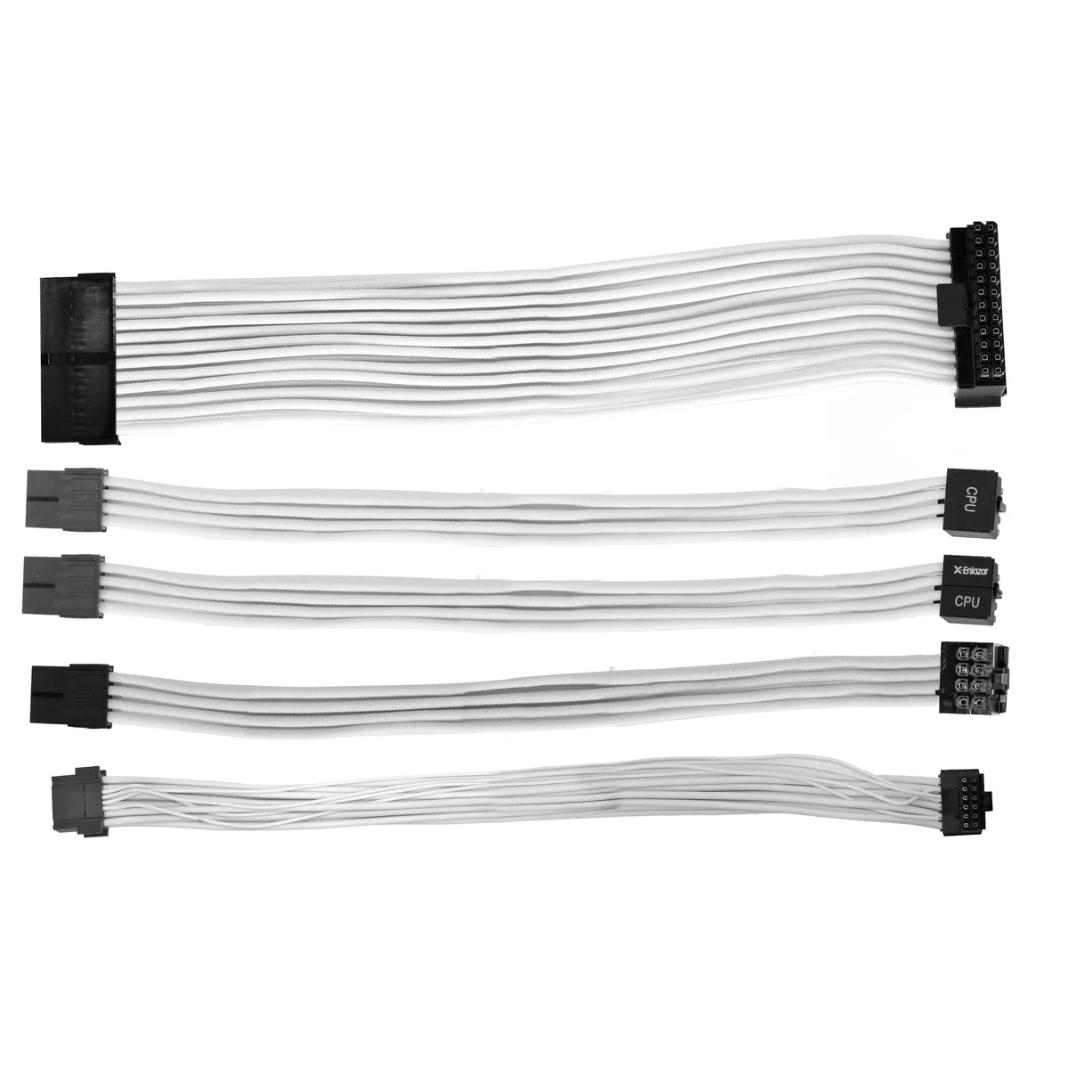 Xenlazar Xenlazar NV40 Sleeved Cable Type B White 16AWG 12VHPWR 90° — product photo