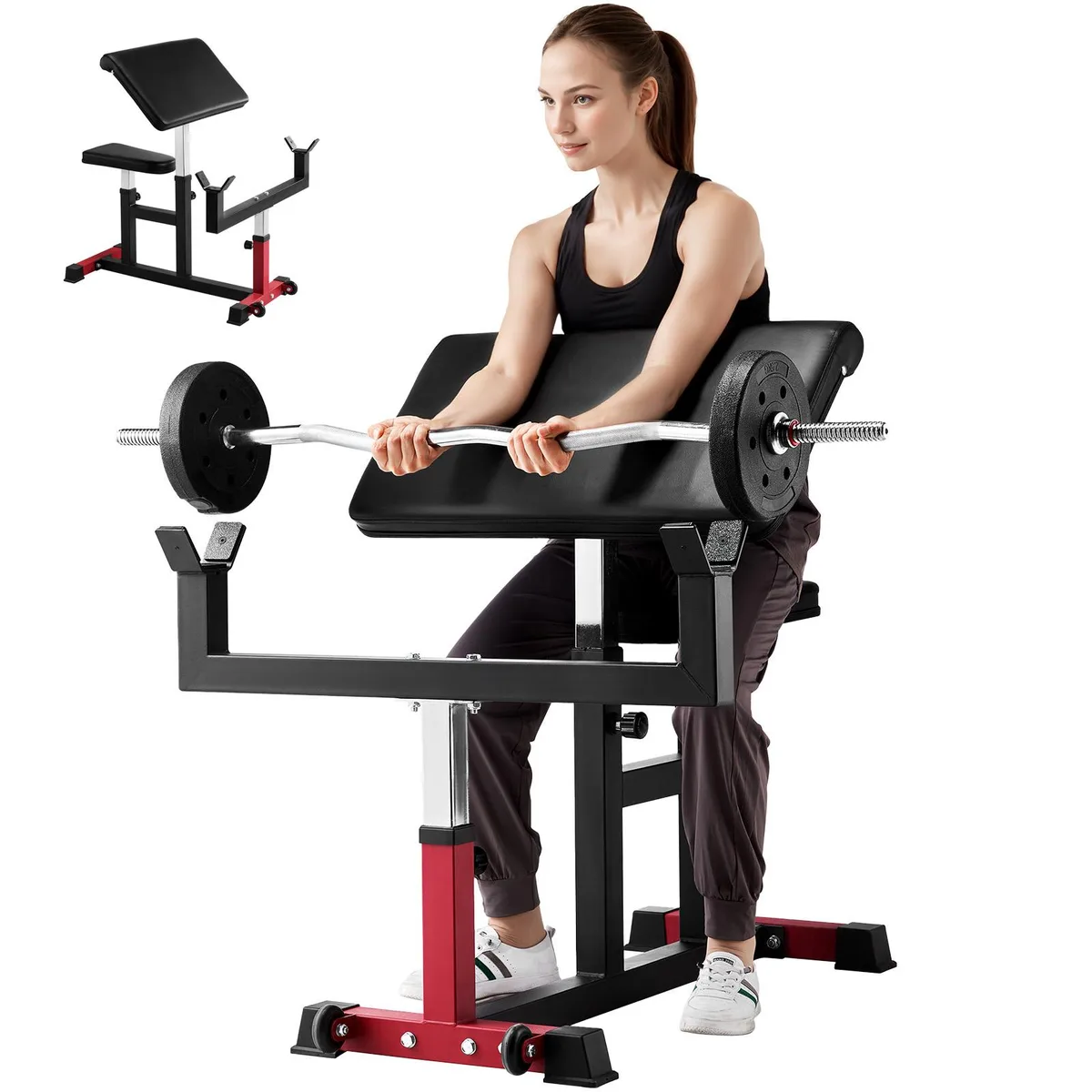 VEVOR VEVOR Preacher Curl Bench ax1010 440 lbs 22.05 in — product photo