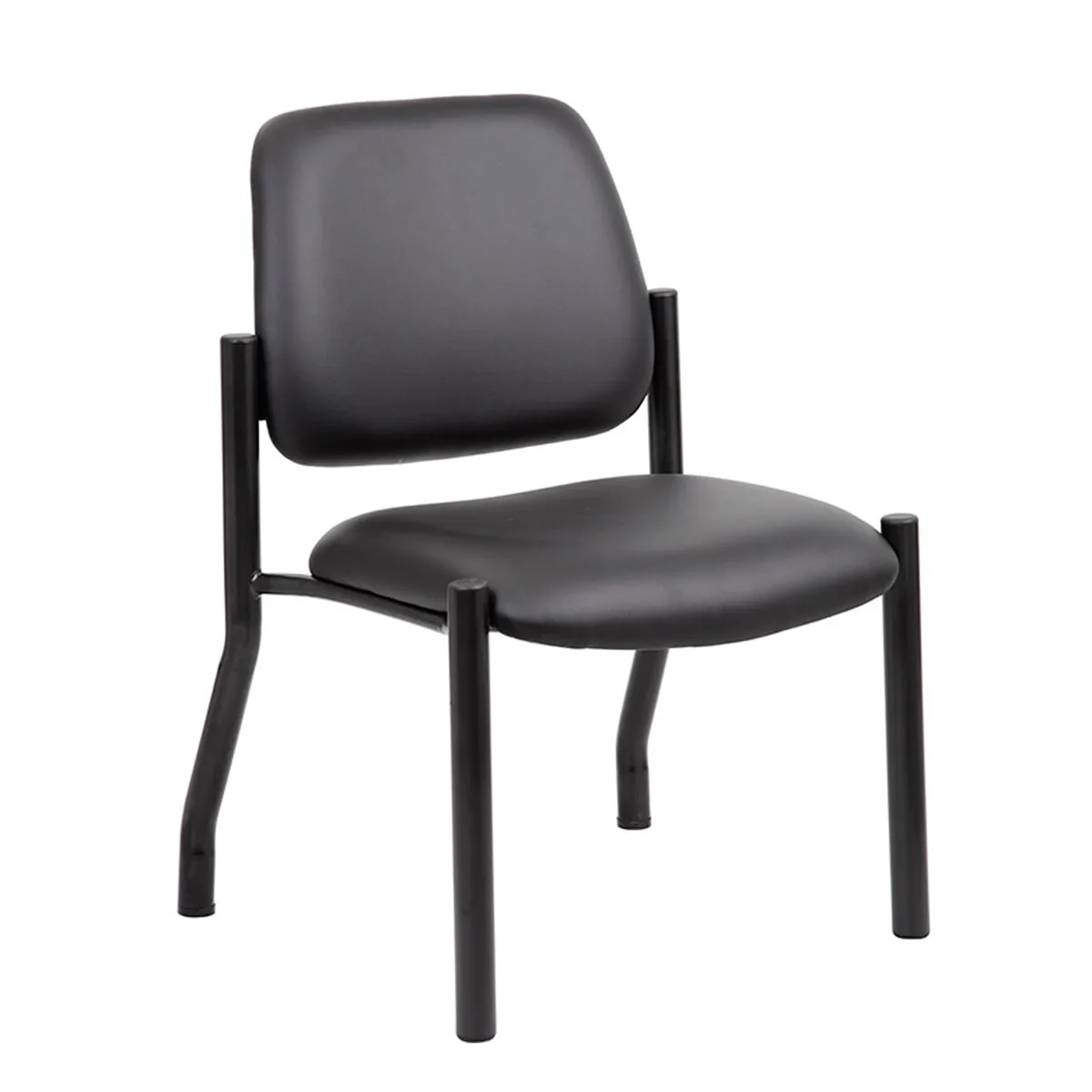 BOSS Office Products BOSS Office Products B9595AM-BK Antimicrobial Armless Guest Chair 300 lb — product photo
