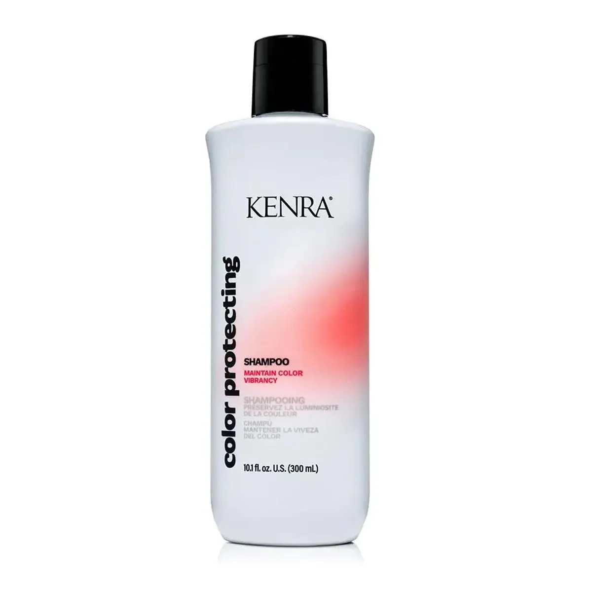 White plastic bottle with flip cap, labeled Kenra Color Protecting Shampoo 10.1oz 300ml