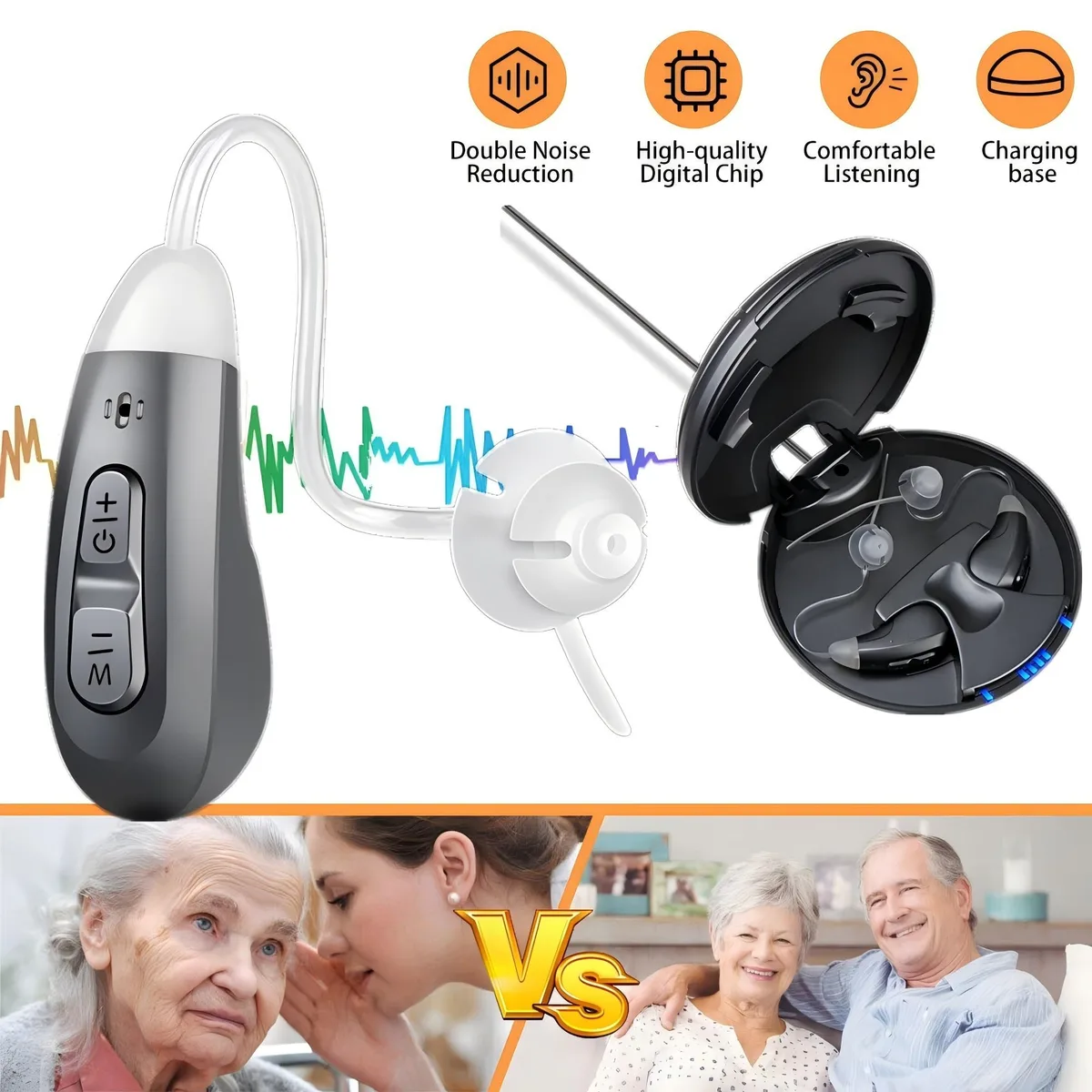 Jinghao Jinghao JH-D59 Ear Care BTE 12H 20H 36H 110dB 3.7V 5.0V — product photo