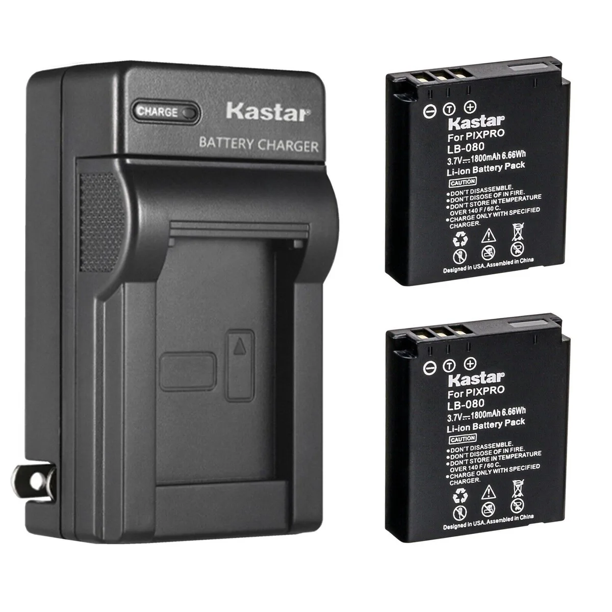 Kastar Kastar LB-080 4-Pack Battery &amp; AC Wall Charger — product photo
