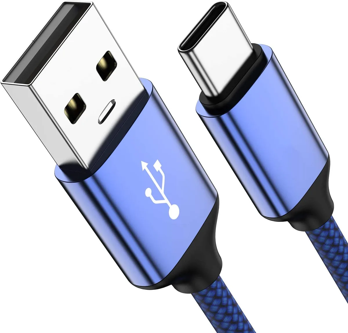 Corn Electronics Corn Electronics USB to Type-C cable 2.4A 3.3ft 2-pack Blue — product photo