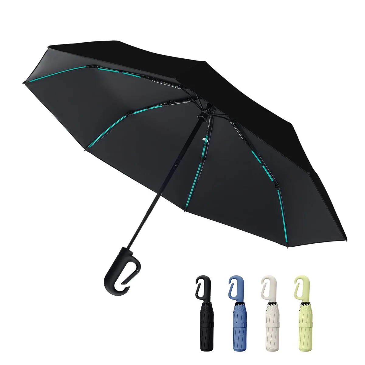KESHEYOUXUAN Clear Automatic Folding Umbrella 40 inch 390 g — product photo