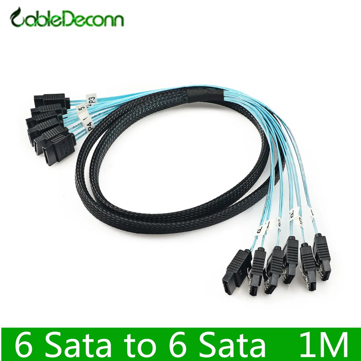 CableDeconn CableDeconn G0409 6 SATA cable 1M 6pcs — product photo
