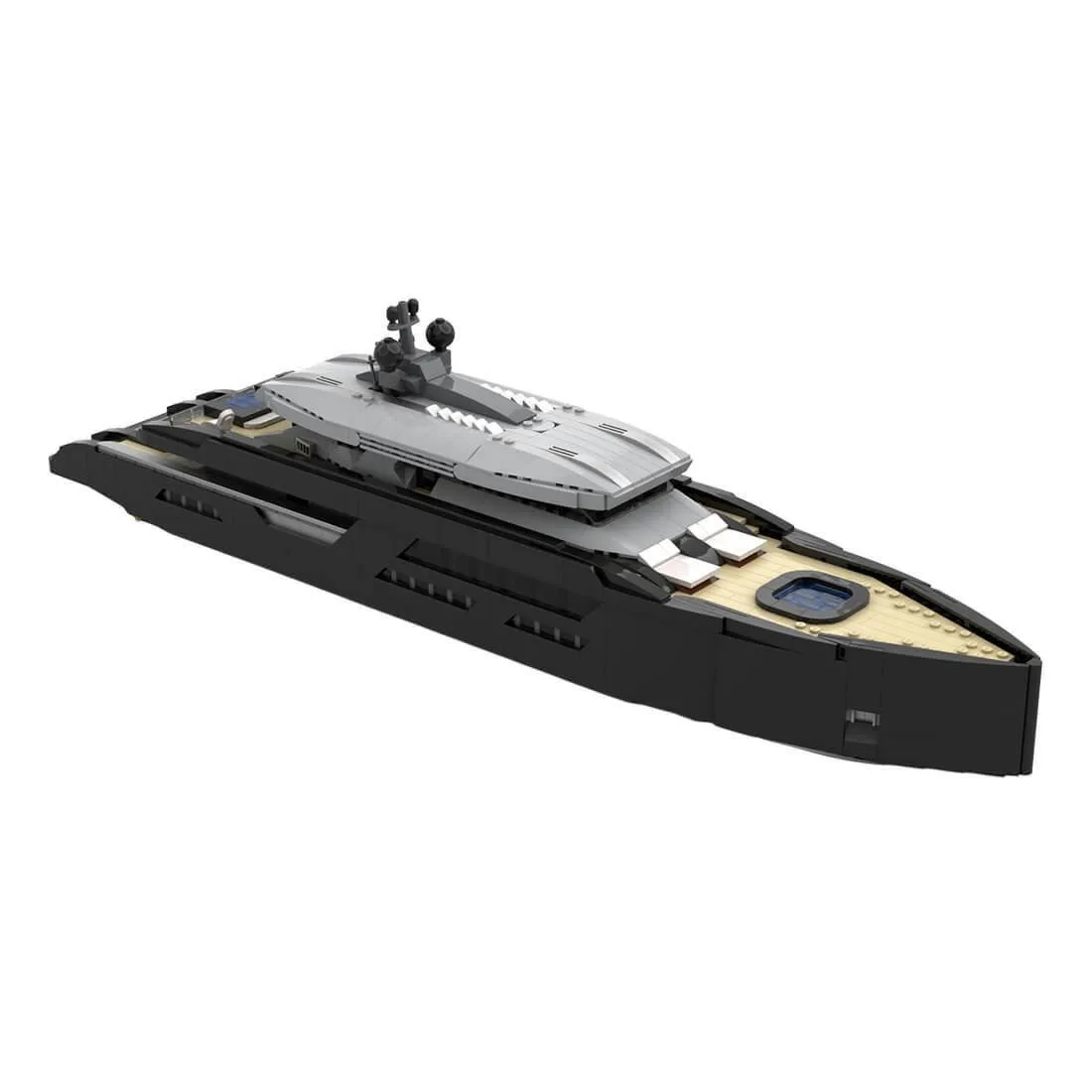 ZITIANYOUBUILD ZITIANYOUBUILD MOC-164800 Medium Yacht 2977PCS Black Educational Building Set — product photo