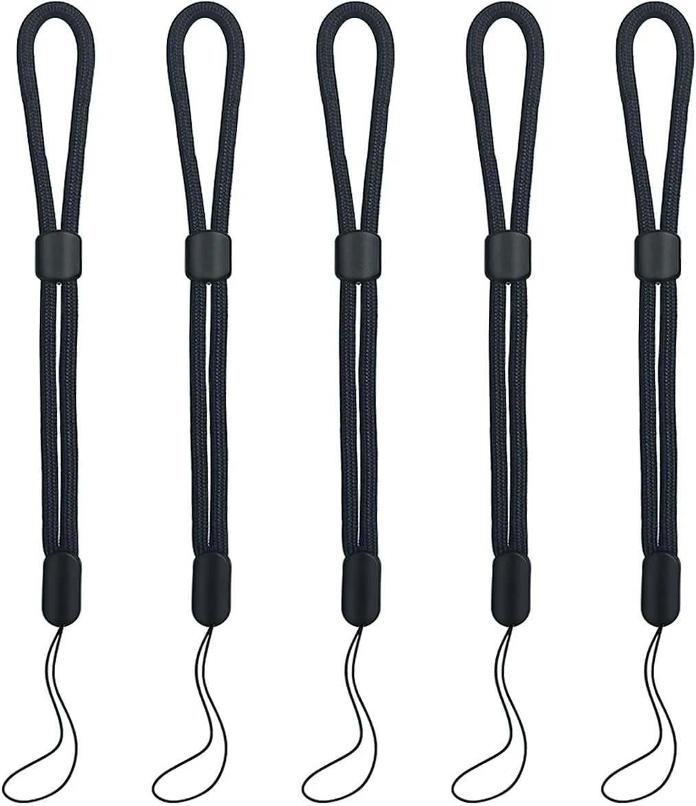 MCHOSE MCHOSE Wrist Strap Lanyard 5 Pack 7.8 inch Black — product photo