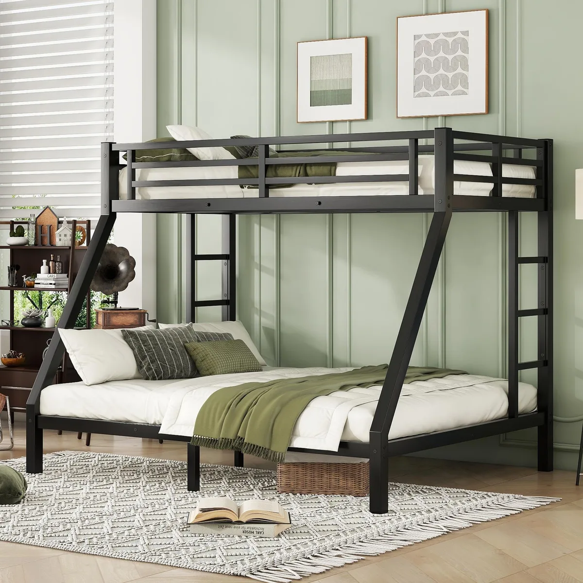 tuphen tuphen Metal Twin XL over Queen Bunk Bed Black — product photo