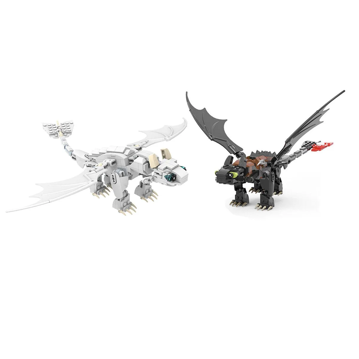 ZITIANYOUBUILD ZITIANYOUBUILD Toothless &amp; Light Fury Dragon 465 Pieces MOC — product photo
