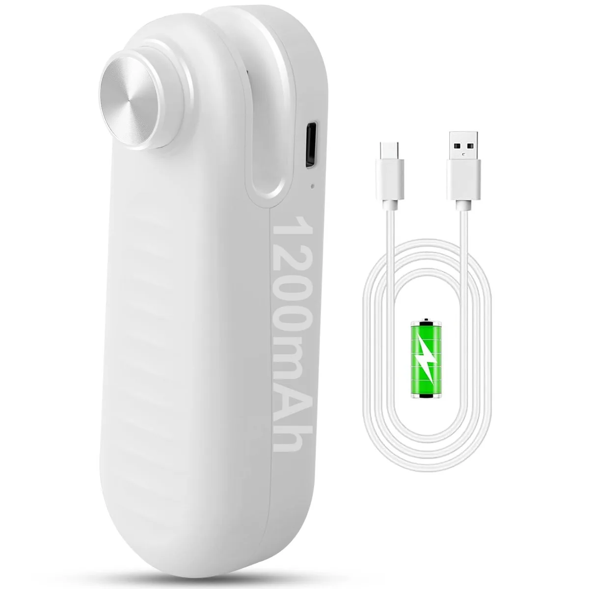  Aedicce 2-in-1 Mini Bag Sealer Ivory White USB-C 1200mAh — product photo