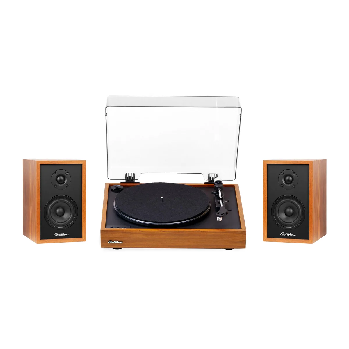 ELECTROHOME ELECTROHOME RR36EB20 Turntable with Berkeley Speakers, Teak — product photo