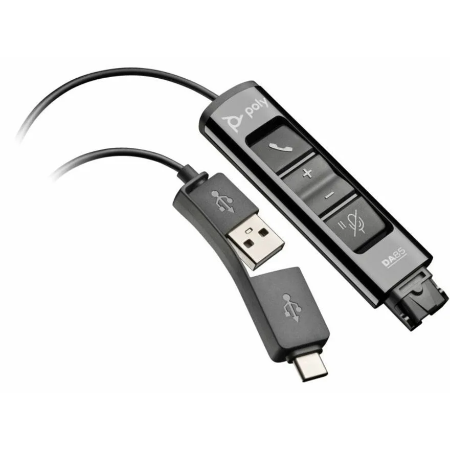 POLY POLY 786C7AA DA85 USB to QD Adapter headset — product photo
