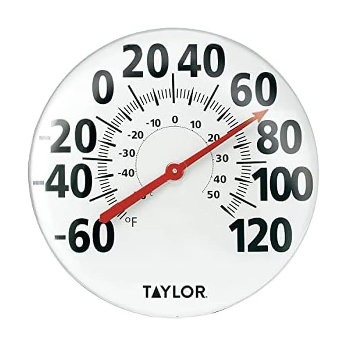 Taylor 18 inch Metal Wall Thermometer White — product photo