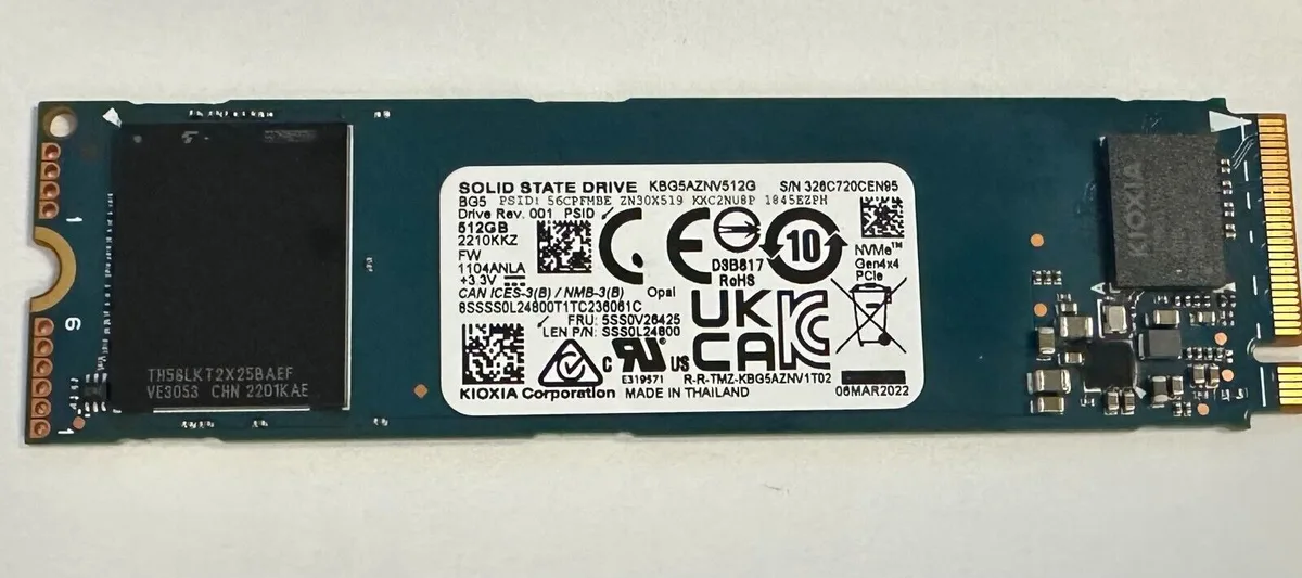 Toshiba America Consumer Toshiba America Consumer BG5 512 GB NVMe accessory — product photo