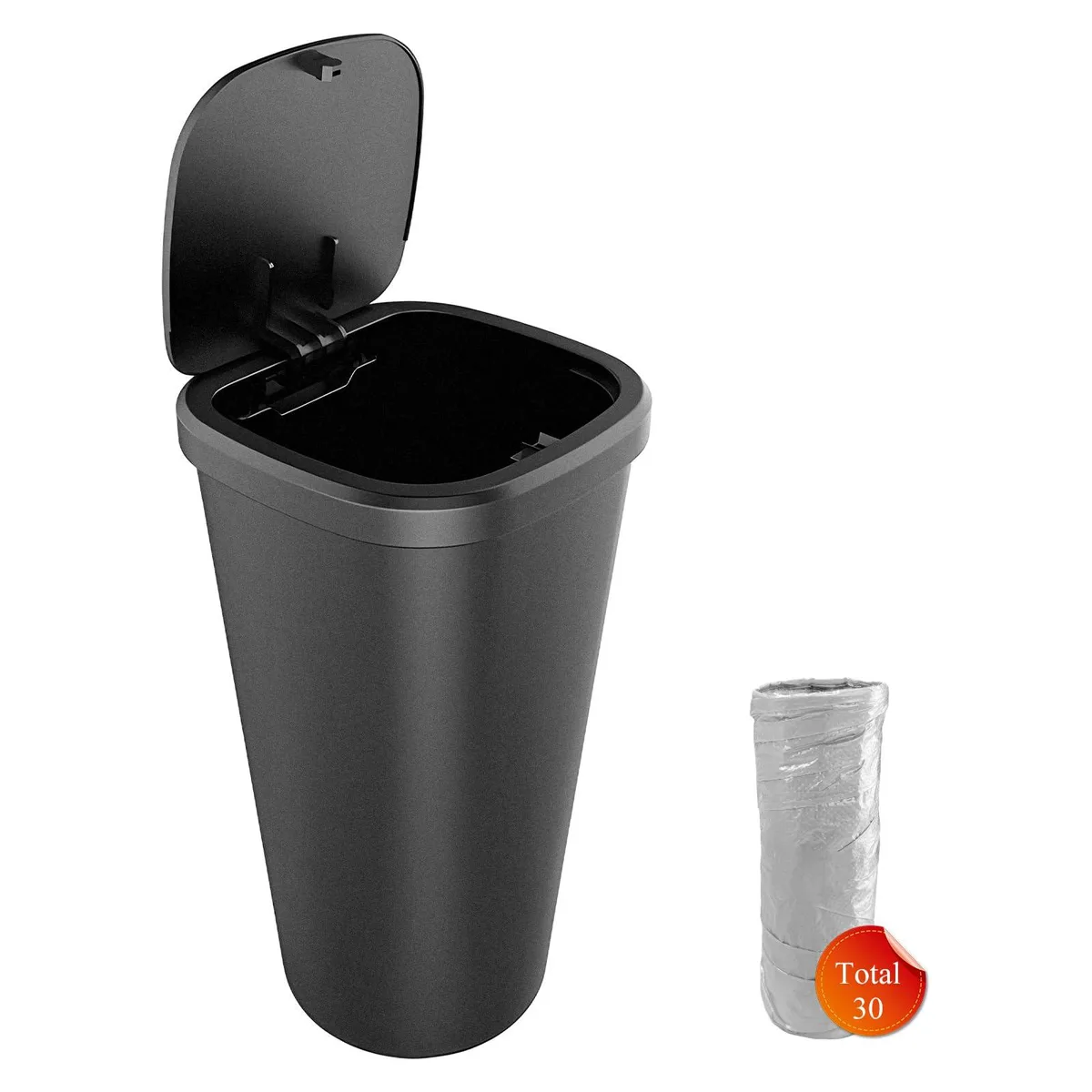  SHMZK Car Trash Can with Lid 1200 ml 30 Bags Black — product photo