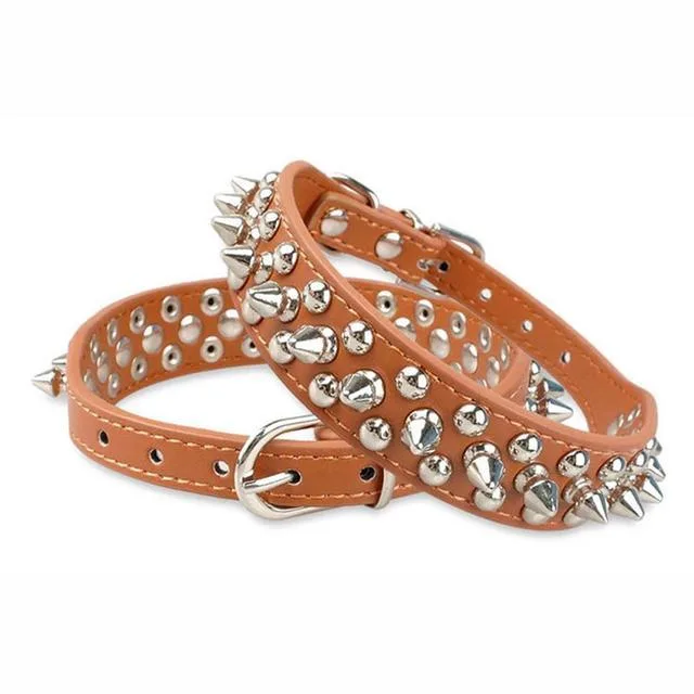 The Perfect Part The Perfect Part Spiked Studded Leather Dog Collar S — product photo