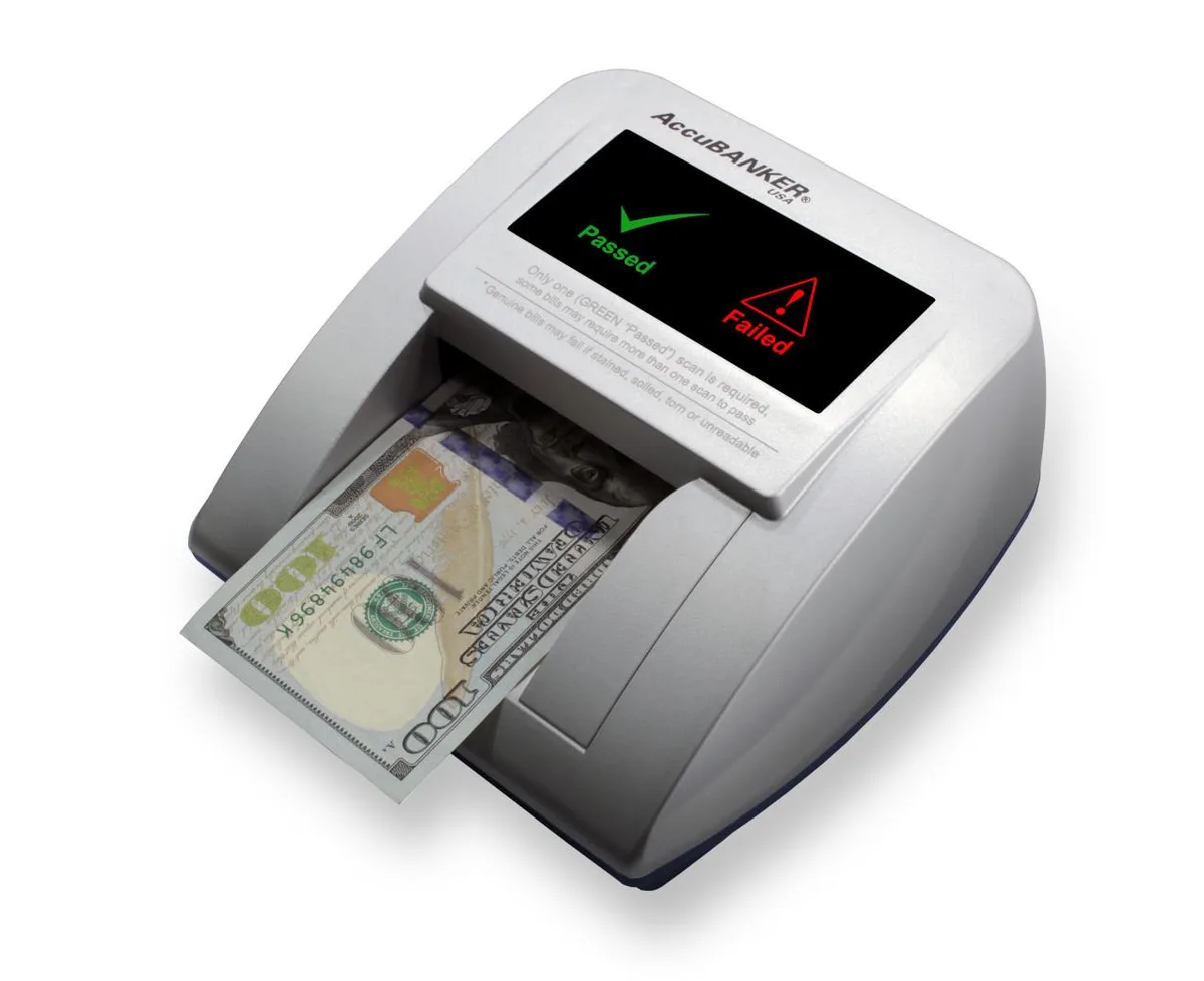 AccuBANKER AccuBANKER D470 QuadScan Counterfeit Bill Detector — product photo