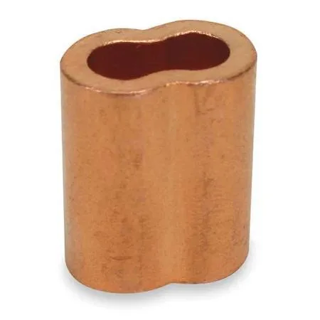Dayton Dayton Wire Rope Oval Sleeve 3/32 in Copper Pack 25 — product photo