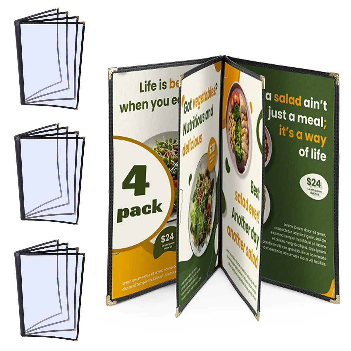 Yescom USA, Inc. Yescom USA, Inc. 26MNC003-8V4P811B-4 4 Pack Menu Cover 8.5x11" 4 Page 8 View accessory — product photo