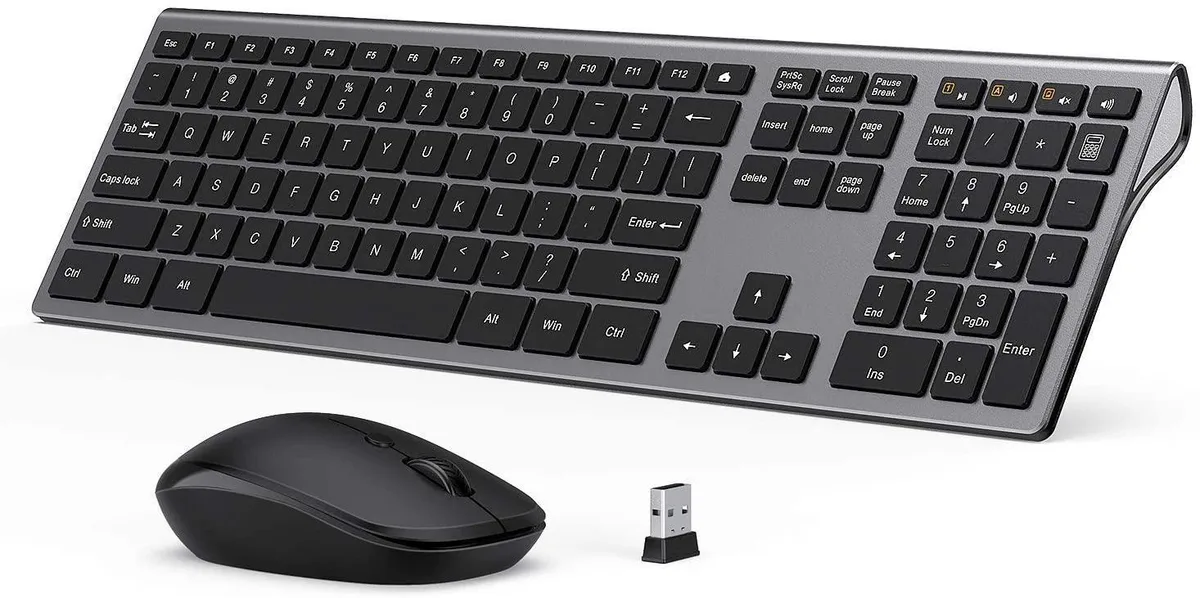 Corn Electronics Corn Electronics Wireless Keyboard and Mouse Combo Space Gray — product photo