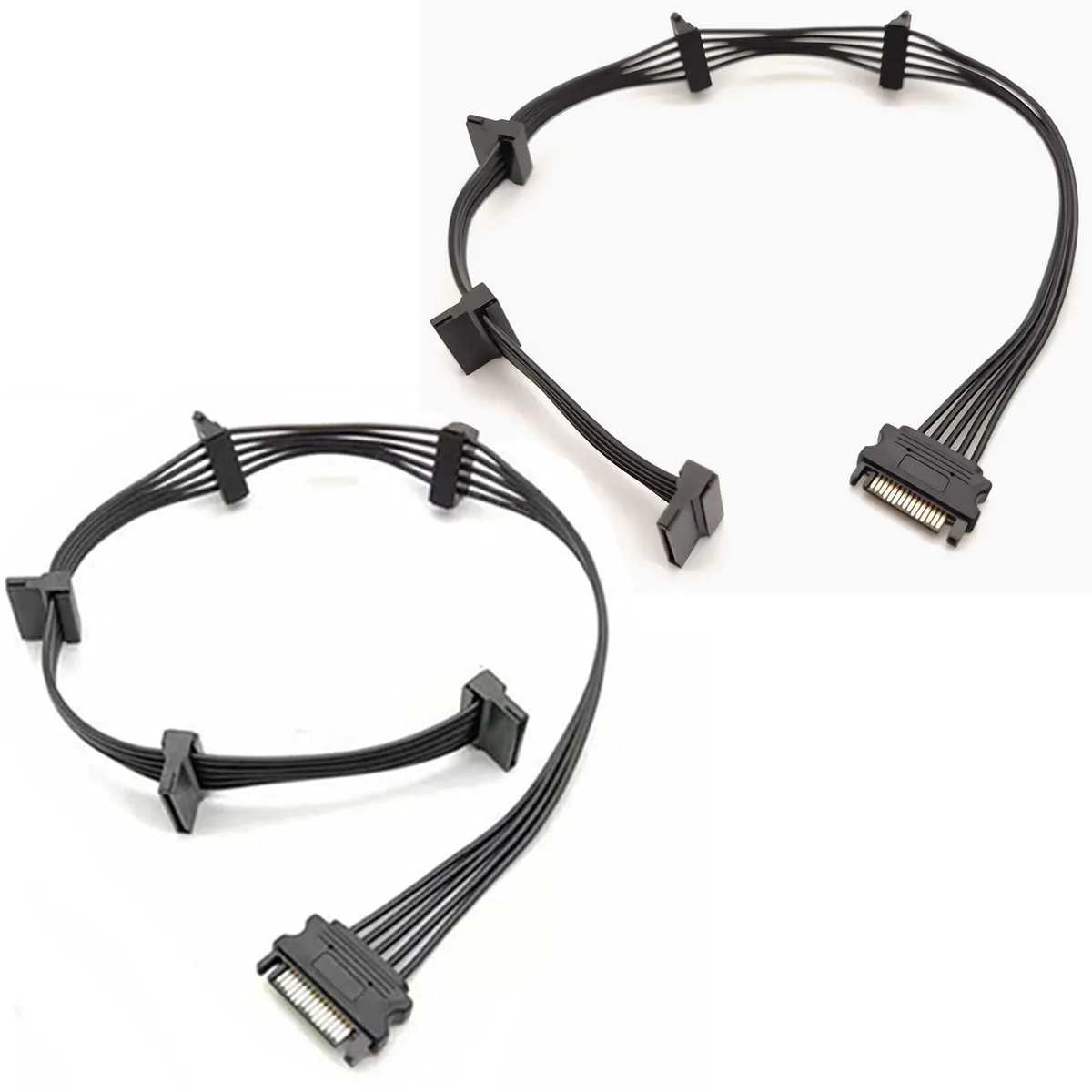 Vszerda Vszerda SATA Power Splitter Cable 1 to 5 19.7 in 2-Pack Black — product photo