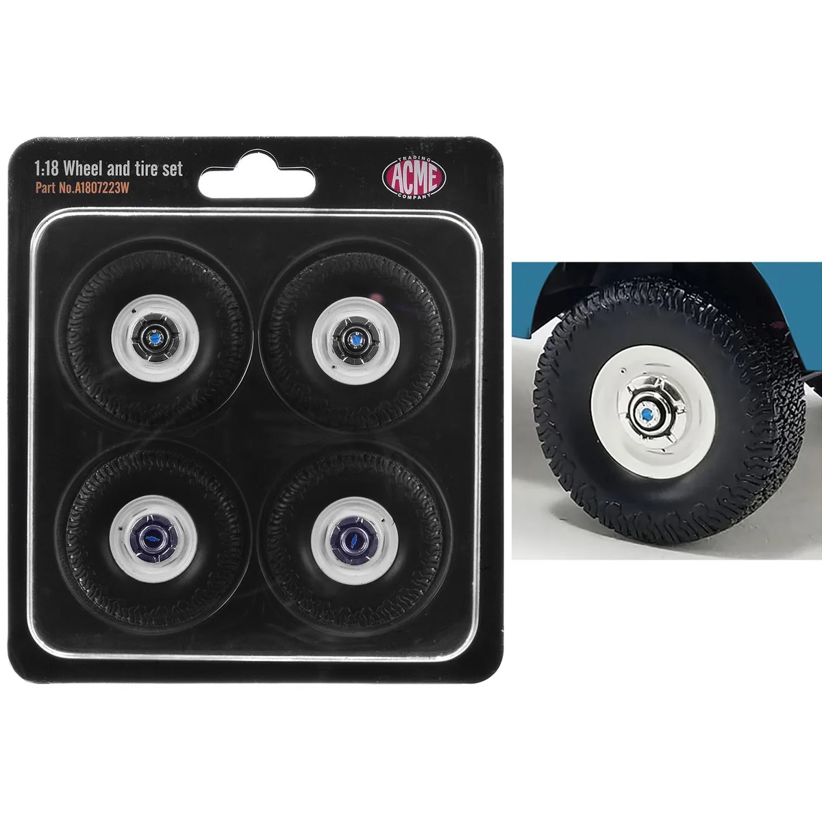 ACME ACME 1/18 Scale 35 Inch Offroad Wheel & Tire Set 4pcs 1967 Chevrolet K-10 1.75in — product photo