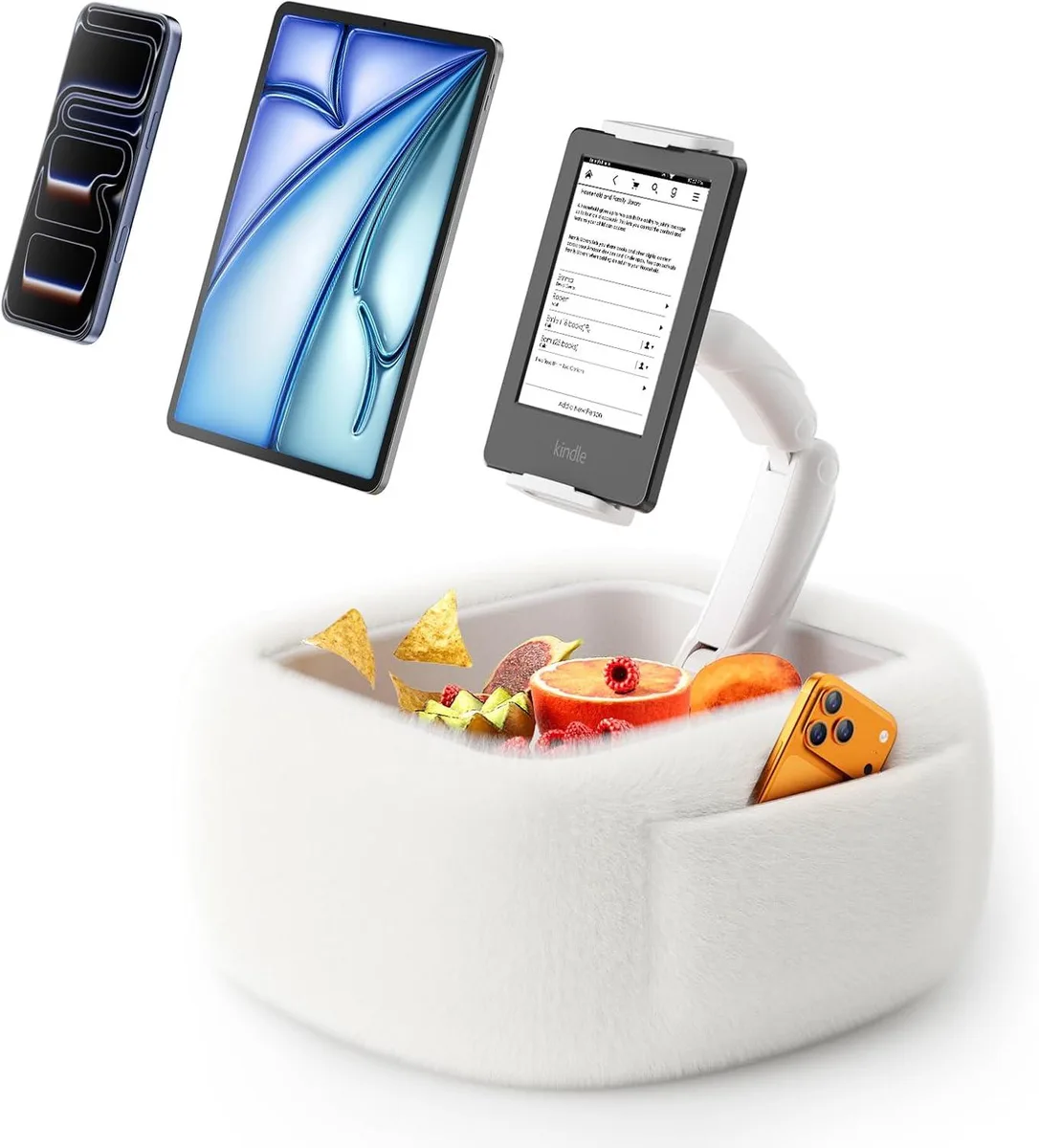 MCHOSE MCHOSE Tablet Pillow Stand 360° Adjustable 4.7-14.6 inch Cloudy White — product photo