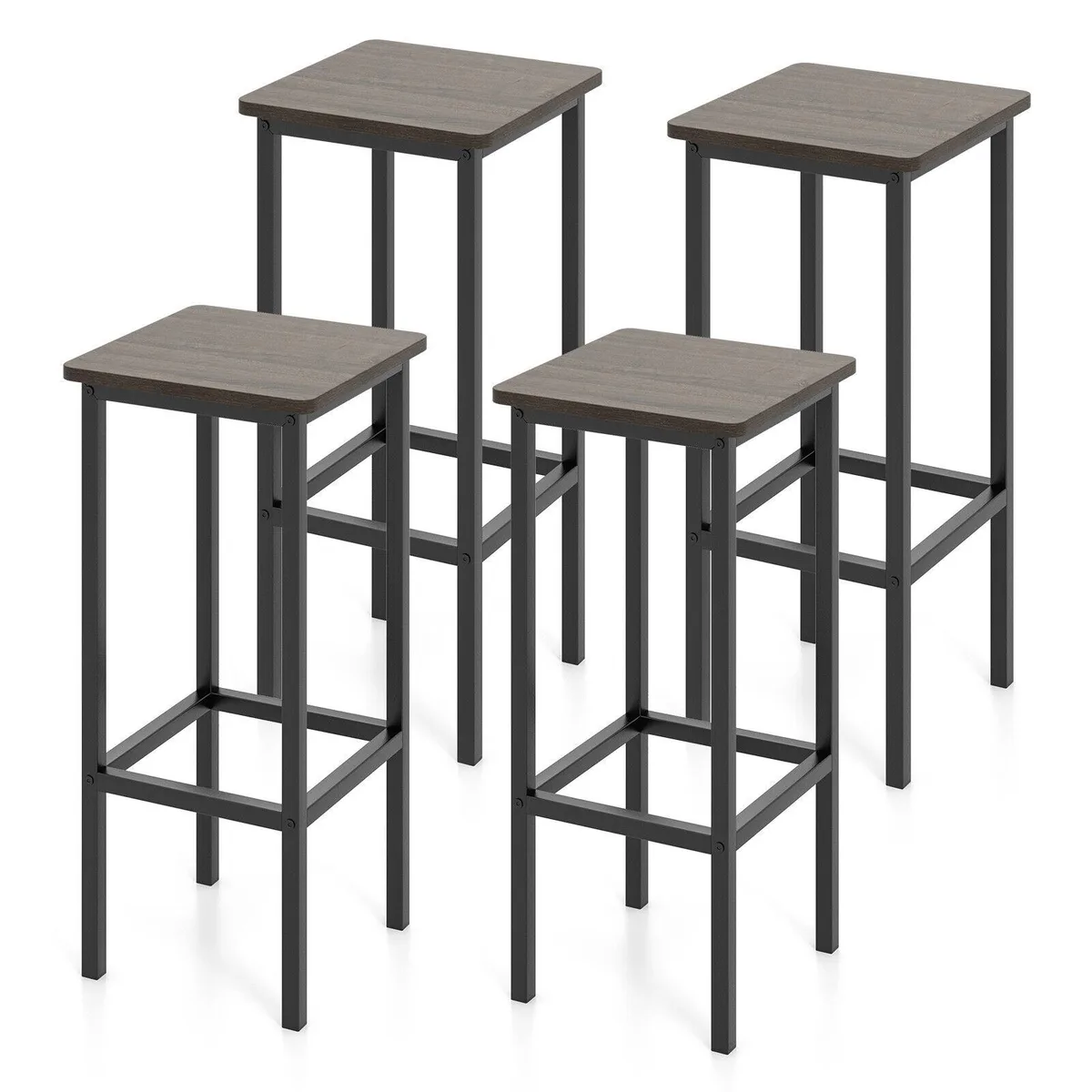 SlickBlue SlickBlue 4 Barstools Grey 26" Metal Footrest — product photo