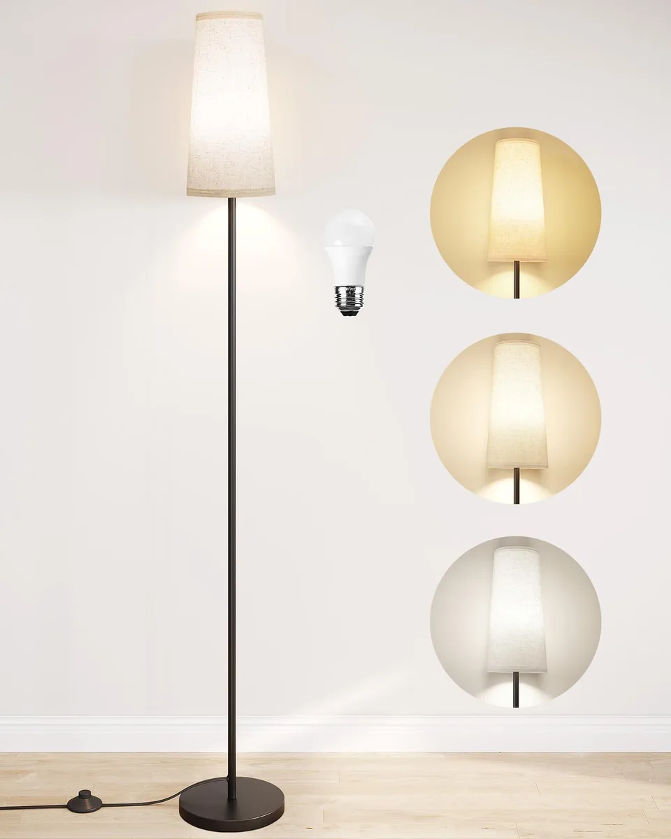 Baldwin LED Floor Lamp 61'' 9W 3 Color E26 Beige — product photo
